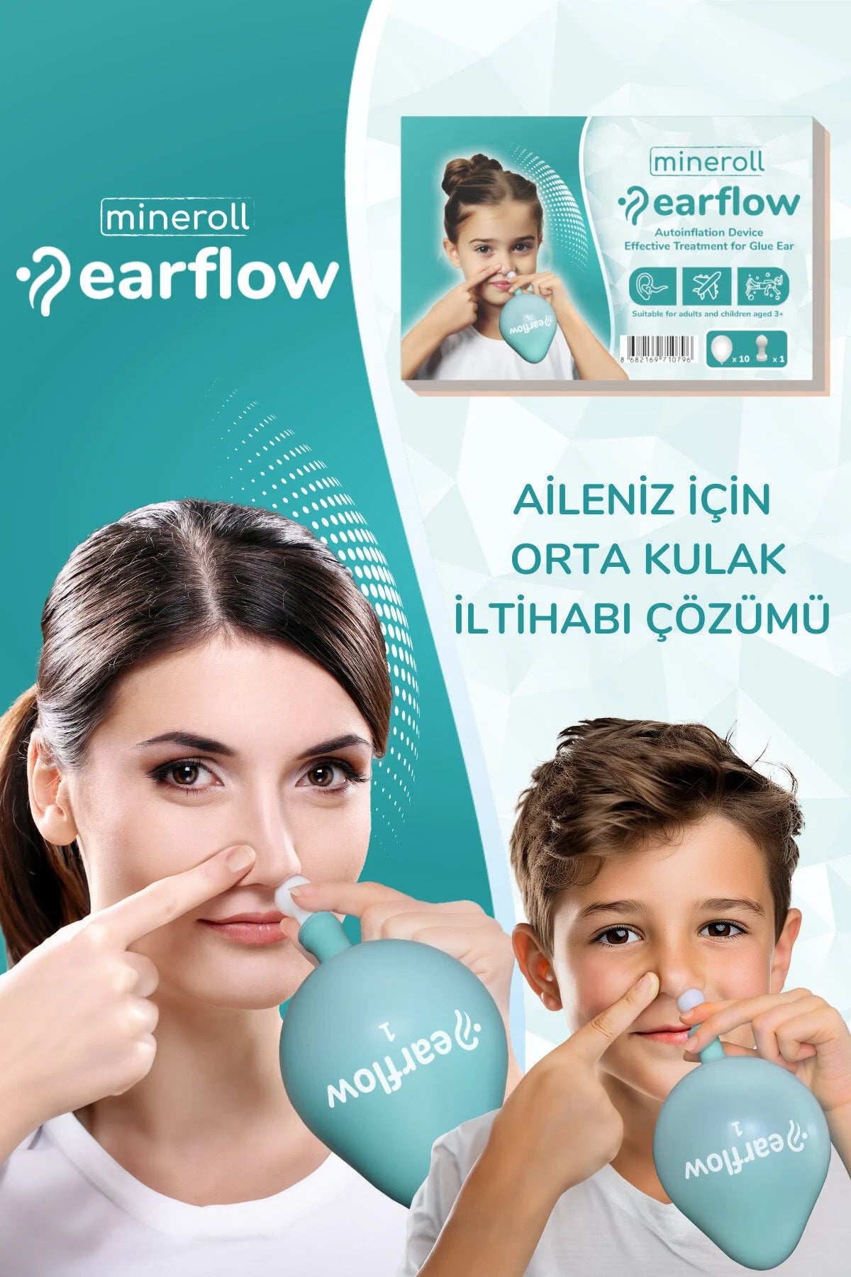 Earflow Orta Kulak İltihabı Önleyici Kulak Basınç Dengeleyici Cihaz