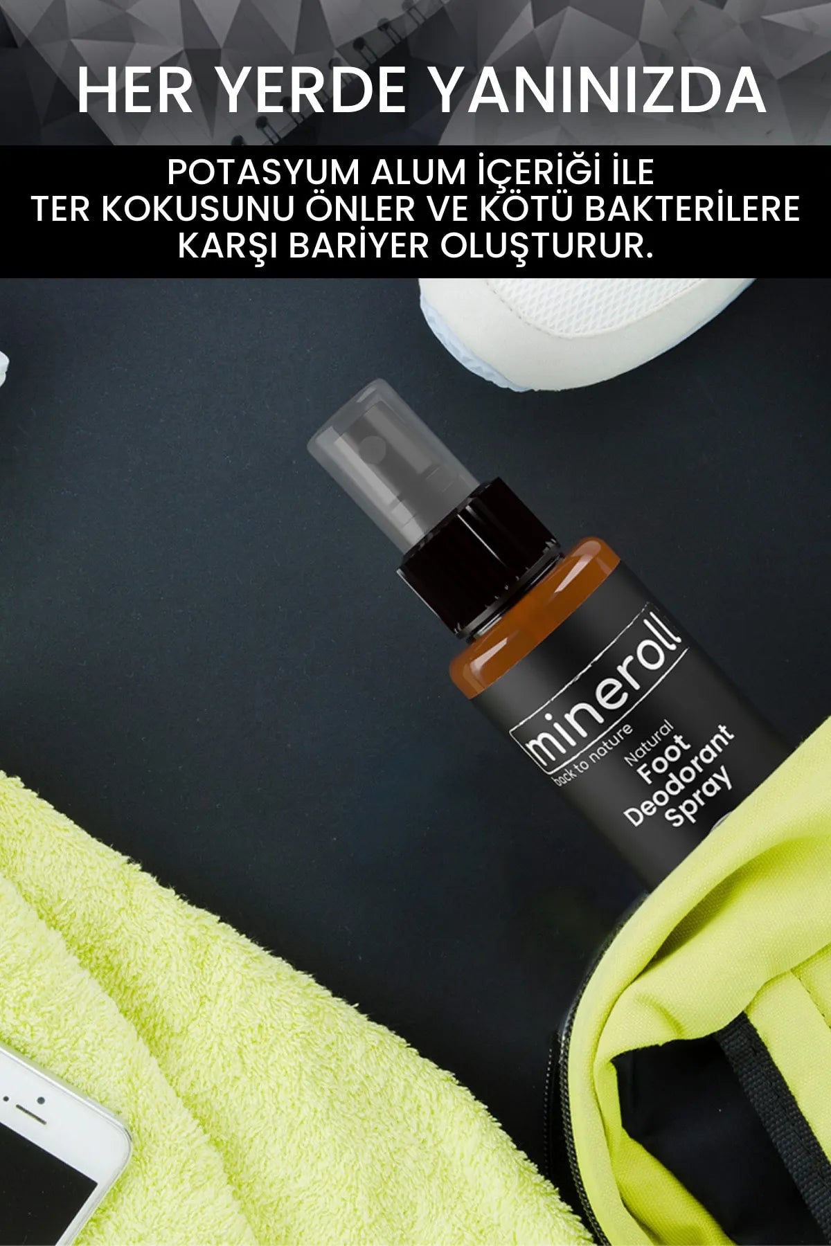 Ayak Koku Önleyici Doğal Kristal Deodorant Sprey